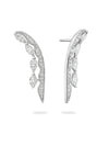 The Tide Marquise Diamond Platinum Earrings