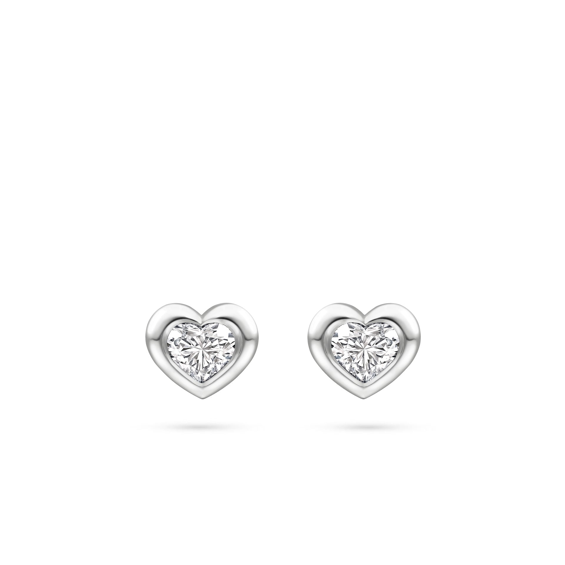 Florentine Heart Diamond Earrings