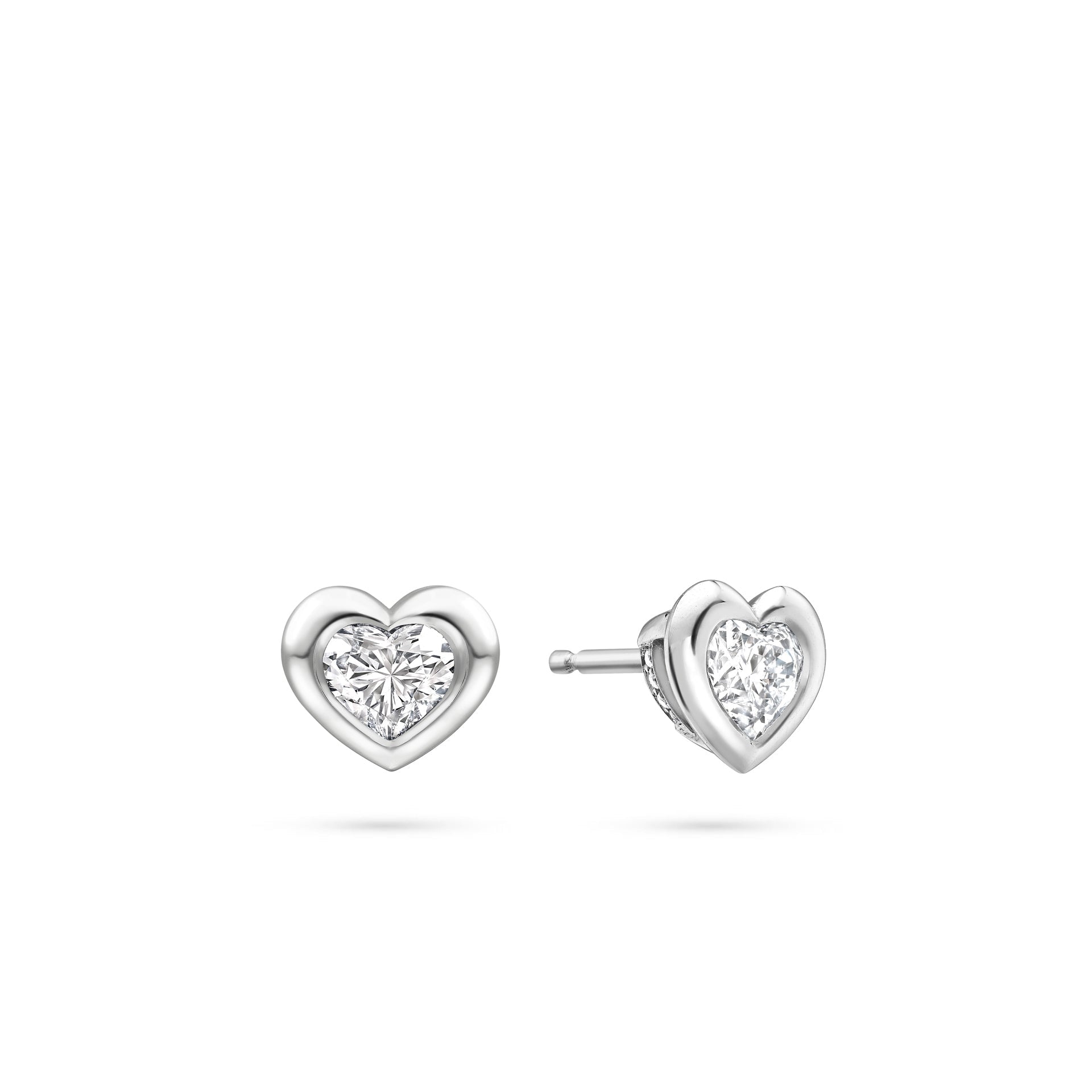 Florentine Heart Diamond Earrings