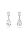 Classic Pear Diamond Drop Platinum Earrings