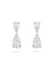 Classic Pear Diamond Drop Platinum Earrings