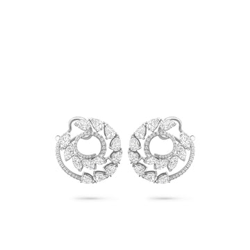 Firework Platinum Diamond Earrings