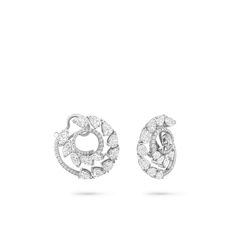 Firework Platinum Diamond Earrings