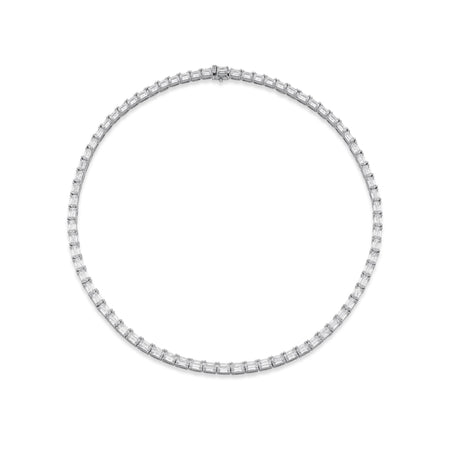 Classic Ashoka Diamond White Gold Necklace
