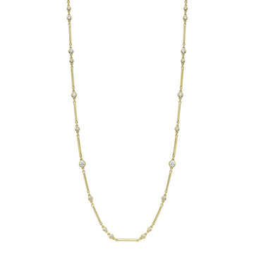 Raindance Long Yellow Gold Diamond Necklace