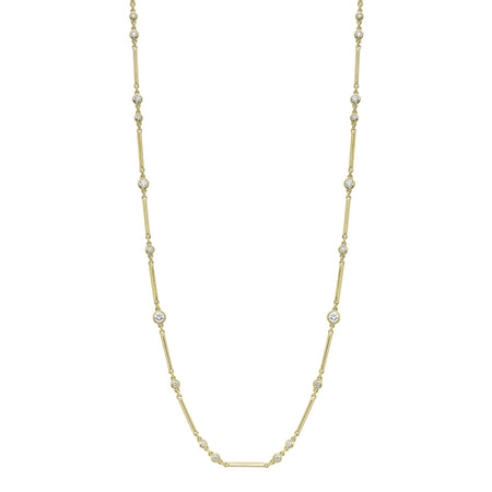 Raindance Long Yellow Gold Diamond Necklace