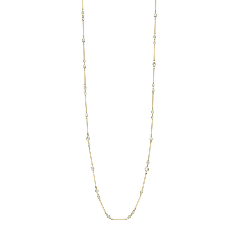 Raindance Long Yellow Gold Diamond Necklace