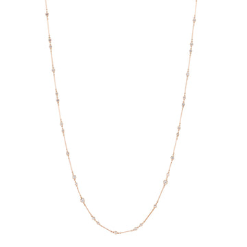 Raindance Long Rose Gold Diamond Necklace