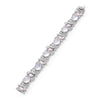 Raindrop Moonstone Pink Opal White Gold Bracelet