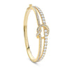 The Knot Yellow Gold Diamond Medium Bangle