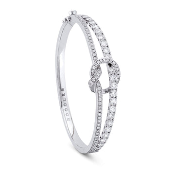 The Knot White Gold Diamond Medium Bangle