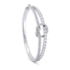 The Knot White Gold Diamond Medium Bangle