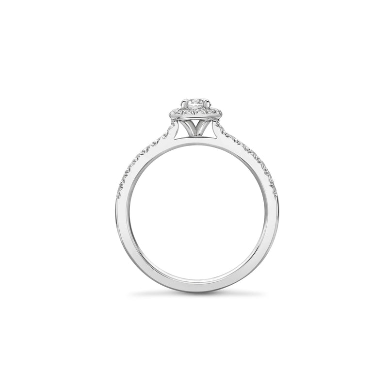 Vintage Round Platinum Diamond Engagement Ring 0.25 Carat