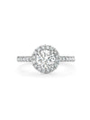 Vintage Round Platinum Diamond Engagement Ring 1 Carat GVS1