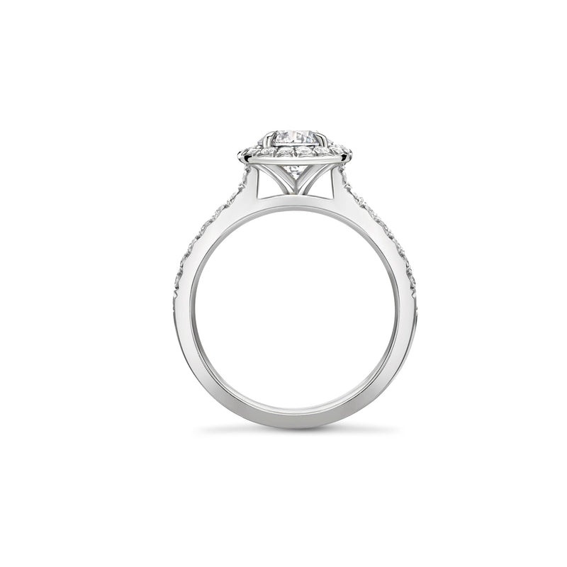 Vintage Round Platinum Diamond Engagement Ring 1 Carat GVS1