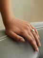 Vintage Pear Cut Platinum Diamond Engagement Ring
