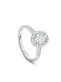 Vintage Oval Platinum Diamond Engagement Ring 0.9 carat