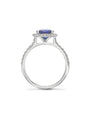 Vintage Round Blue Sapphire Engagement Ring