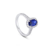 Vintage Oval Blue Sapphire Engagement Ring 1.9 Carat