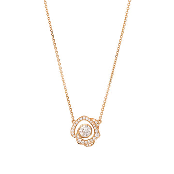 Maymay Rose Large Diamond Rose Gold Pendant