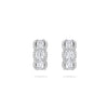 Ashoka Vintage Platinum Diamond Hoop Earrings