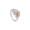 Butterfly White Gold Diamond Pinky Ring