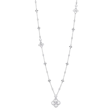 Be Boodles Long White Gold Necklace