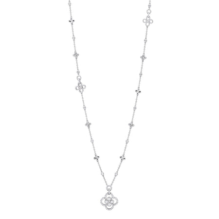 Be Boodles Long White Gold Necklace