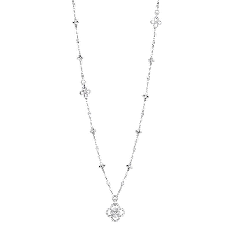Be Boodles Long White Gold Necklace