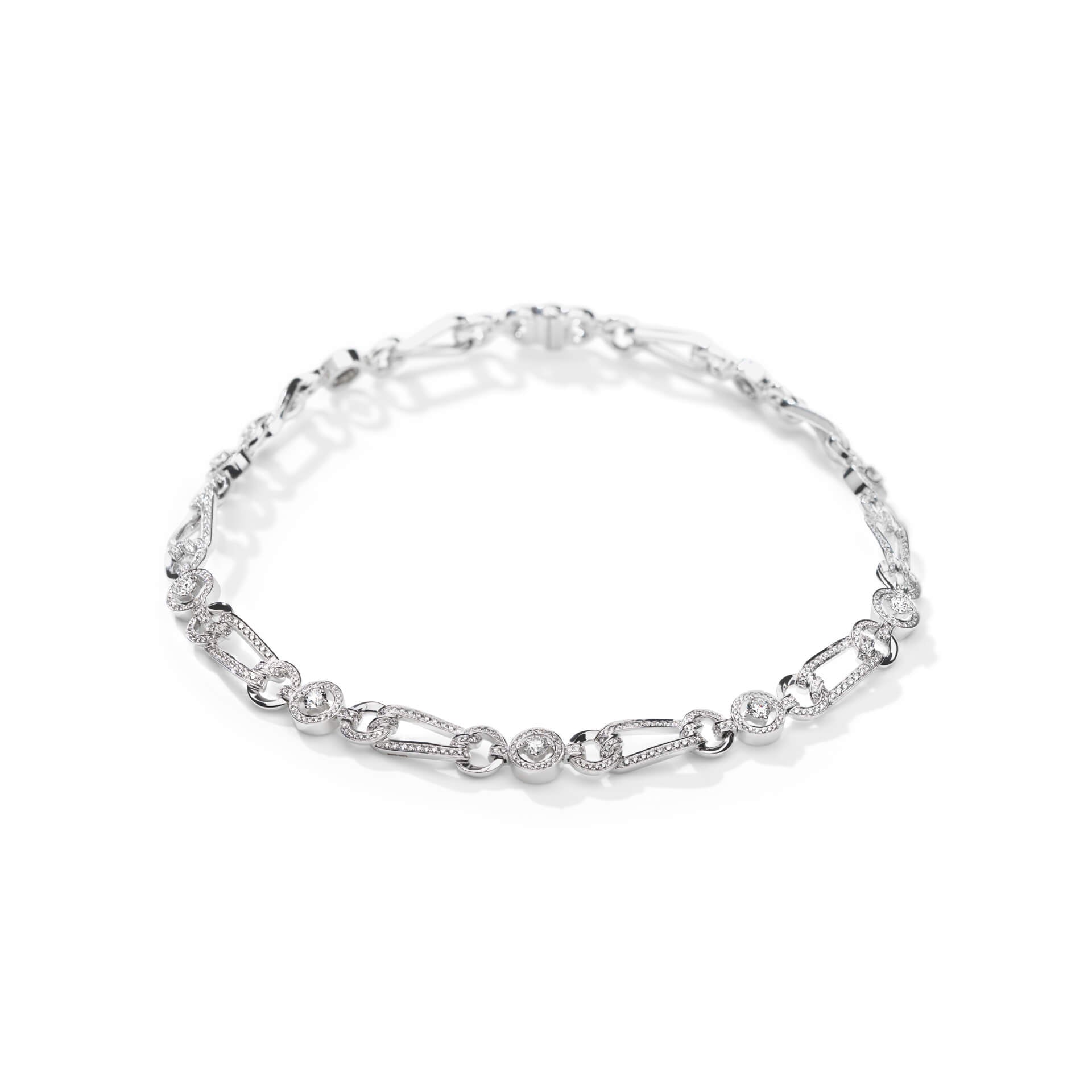 The Knot Open Link White Gold Diamond Collar