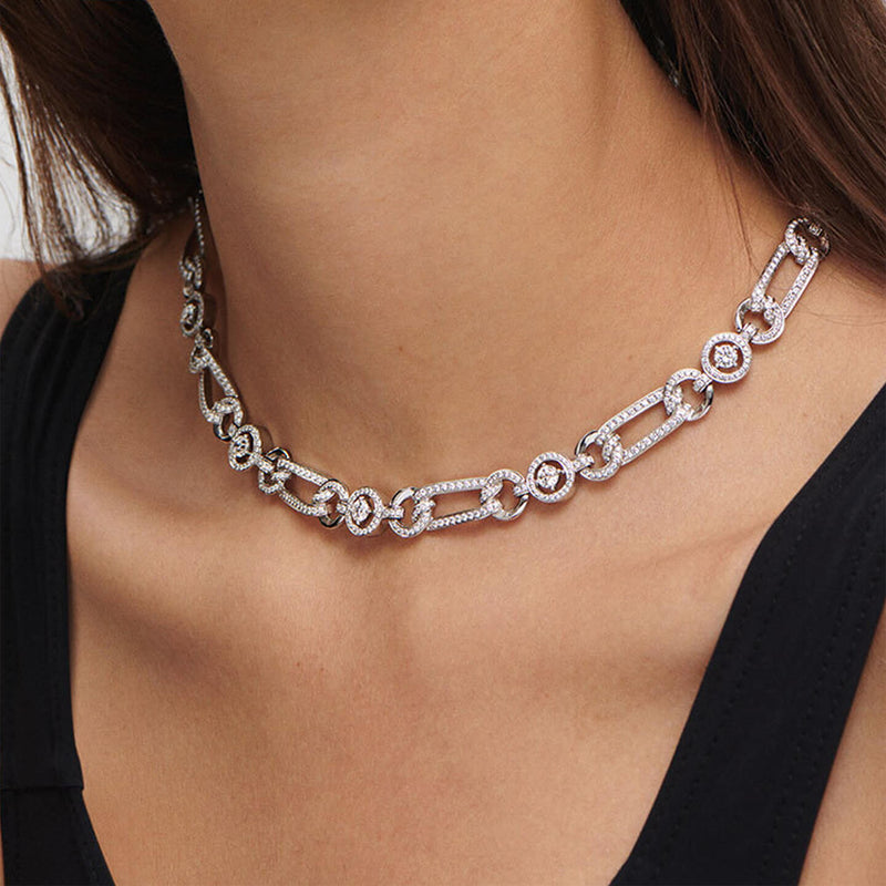 The Knot Open Link White Gold Diamond Collar