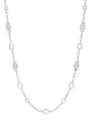 Ashoka Link Long White Gold Diamond Necklace