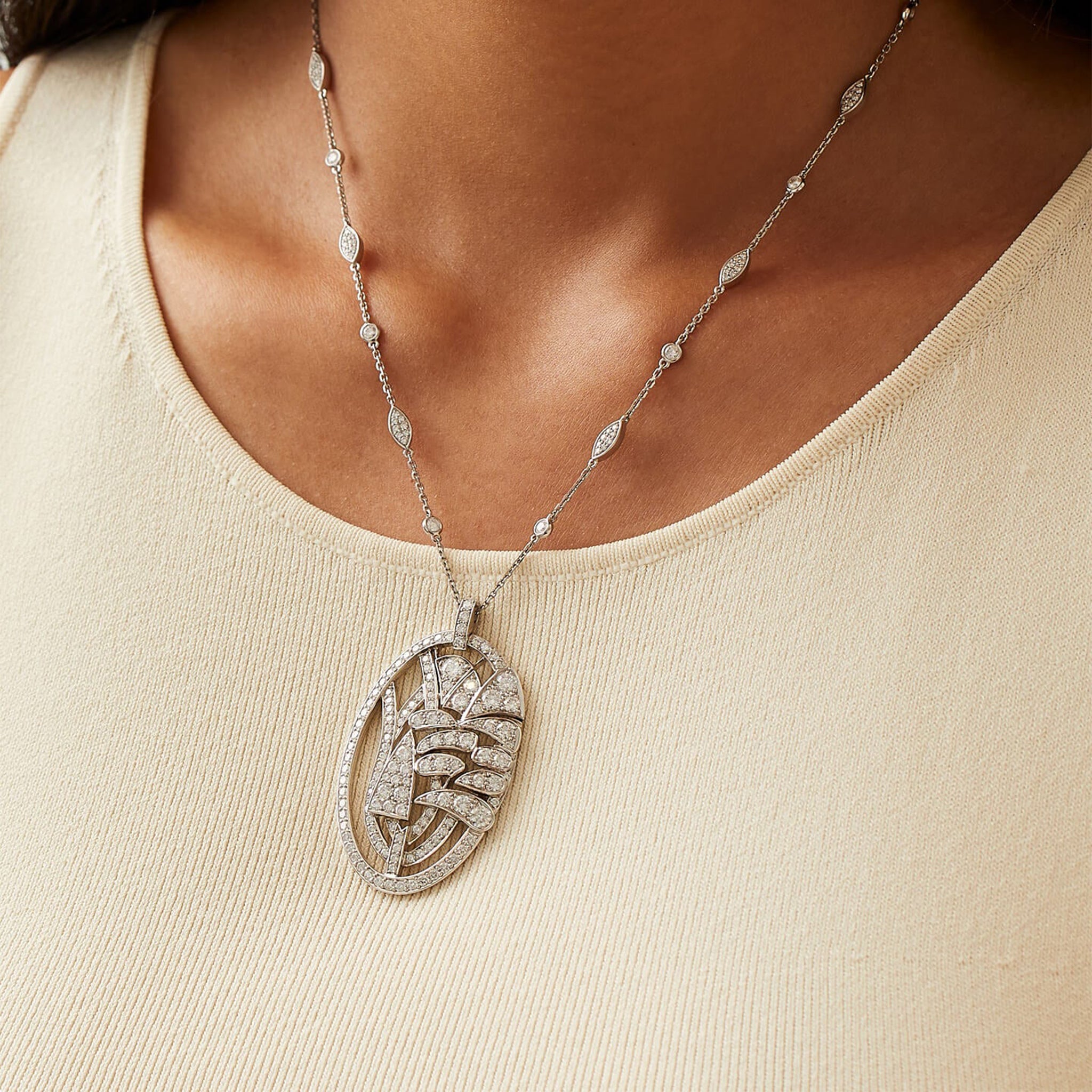 Rievaulx Diamond Platinum Pendant