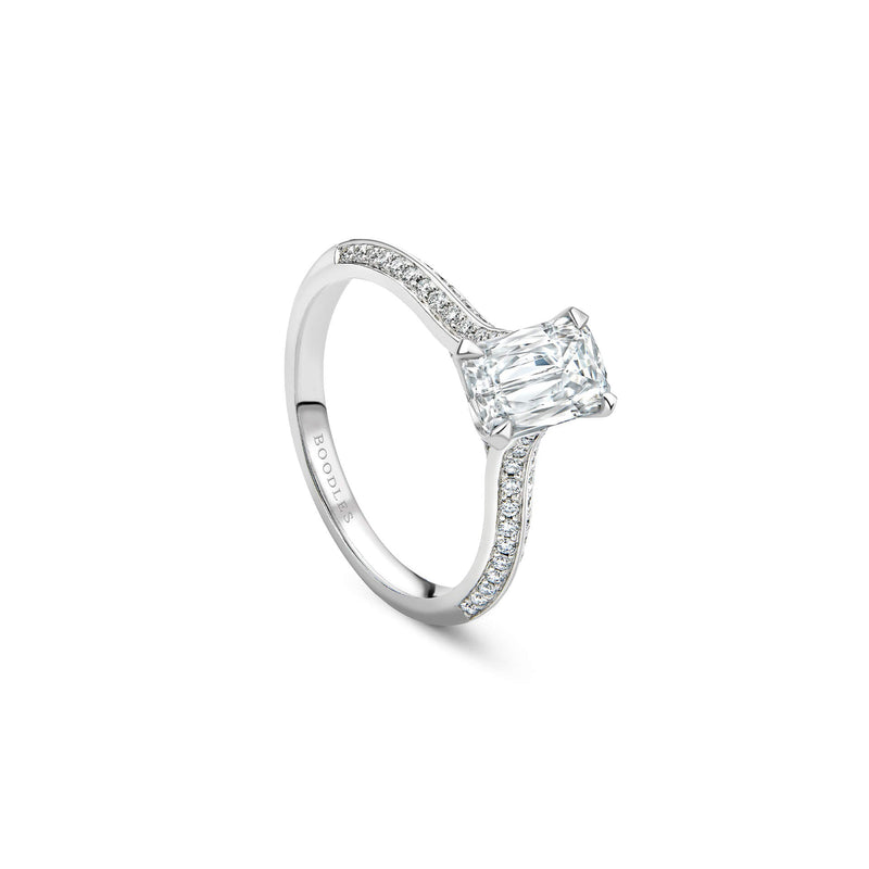 Petal Ashoka Platinum Diamond Engagement Ring