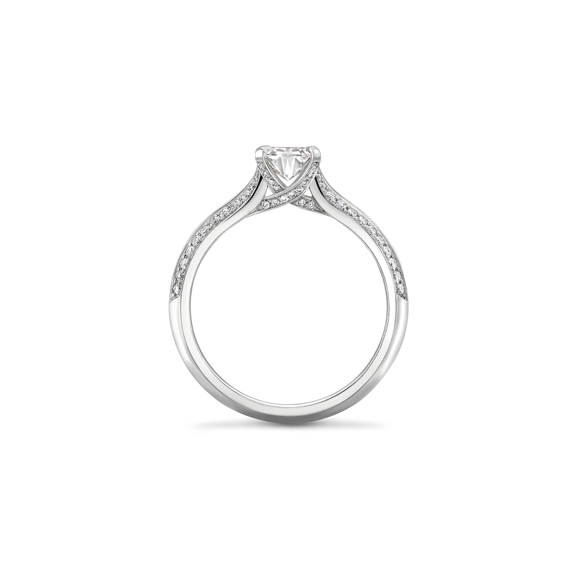 Petal Ashoka Platinum Diamond Engagement Ring