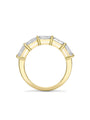 Classic Ashoka Diamond Yellow Gold Semi Eternity Ring