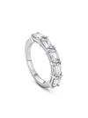 Classic Ashoka Diamond Platinum Semi Eternity Ring