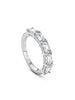 Classic Ashoka Diamond Platinum Semi Eternity Ring
