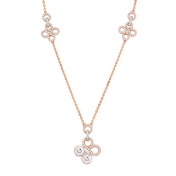 Be Boodles Large Rose Gold Diamond Pendant