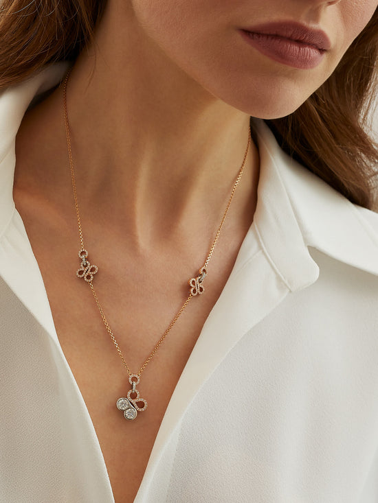 Be Boodles Large Yellow Gold Diamond Pendant