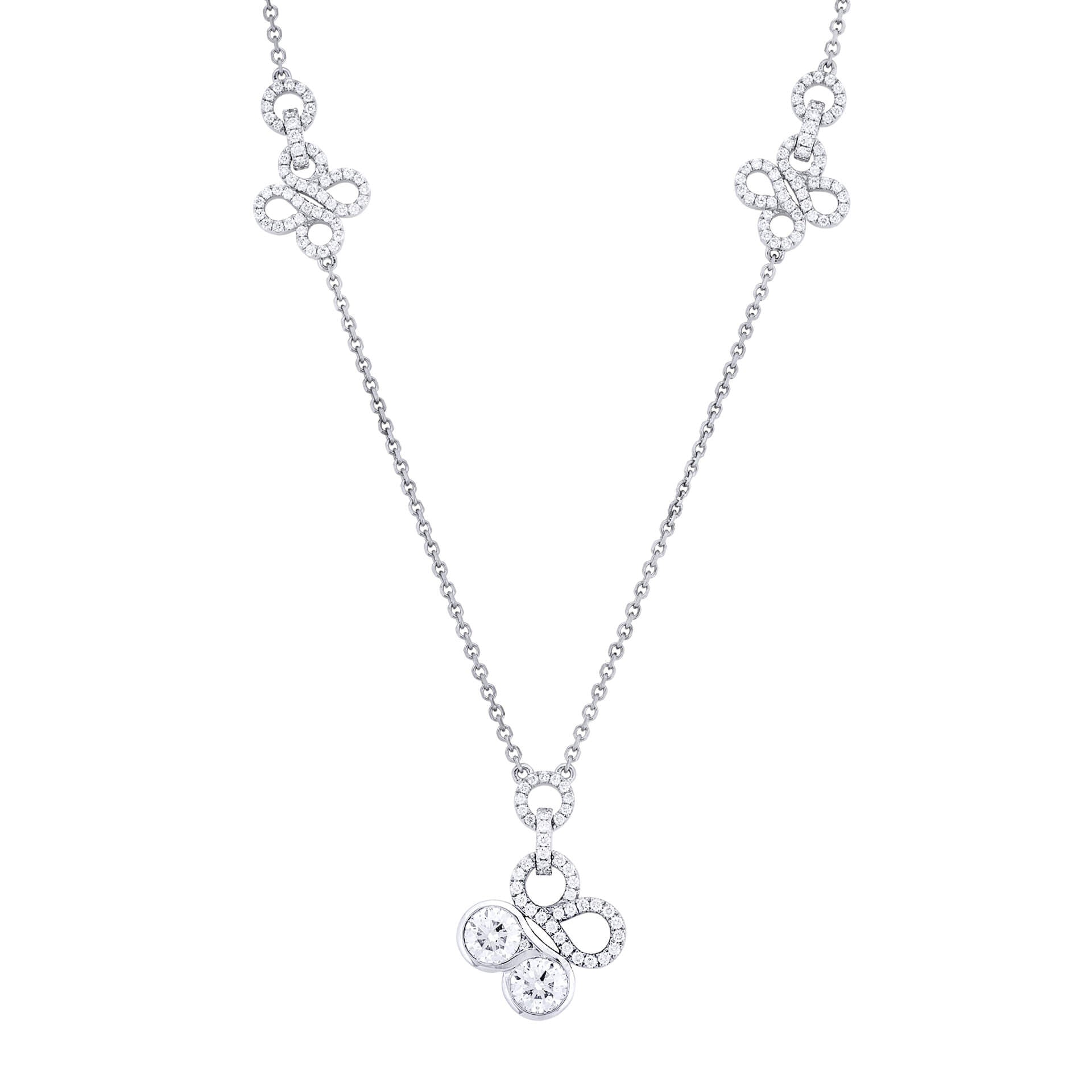 Be Boodles Large White Gold Diamond Pendant
