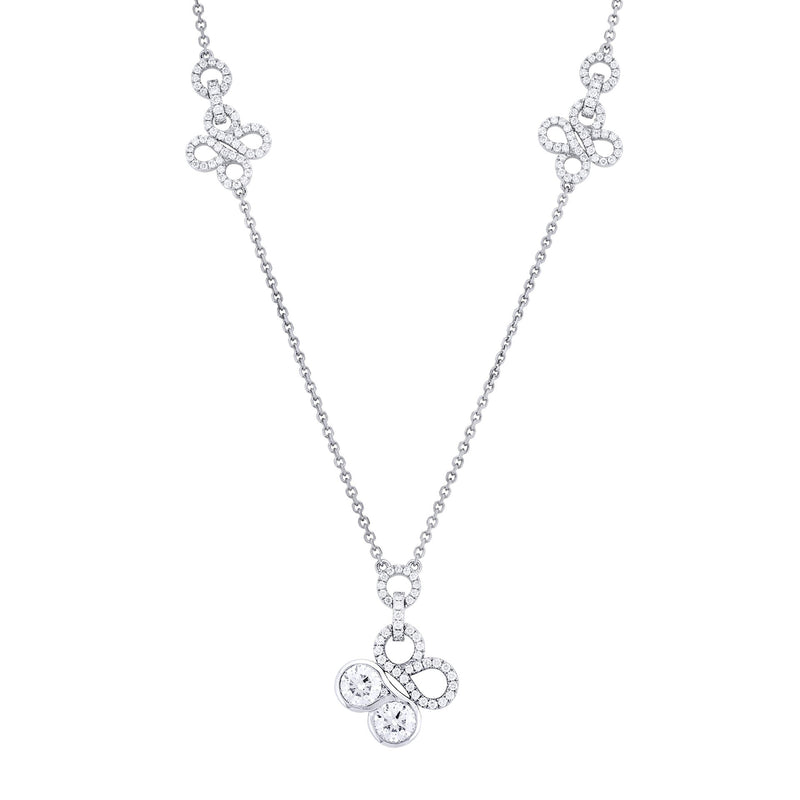 Be Boodles Large White Gold Diamond Pendant