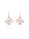 Be Boodles Large Platinum and Rose Gold Diamond Earrings