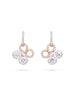 Be Boodles Large Platinum and Rose Gold Diamond Earrings