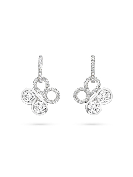 Be Boodles Large White Gold Diamond Earrings