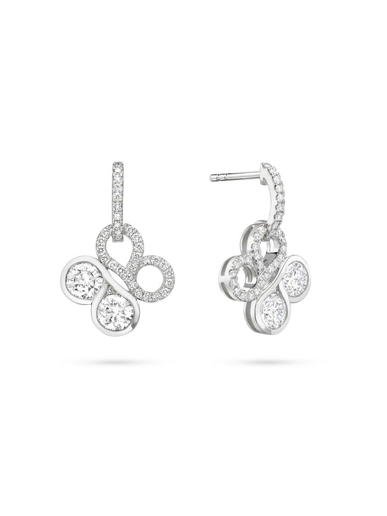 Be Boodles Large White Gold Diamond Earrings
