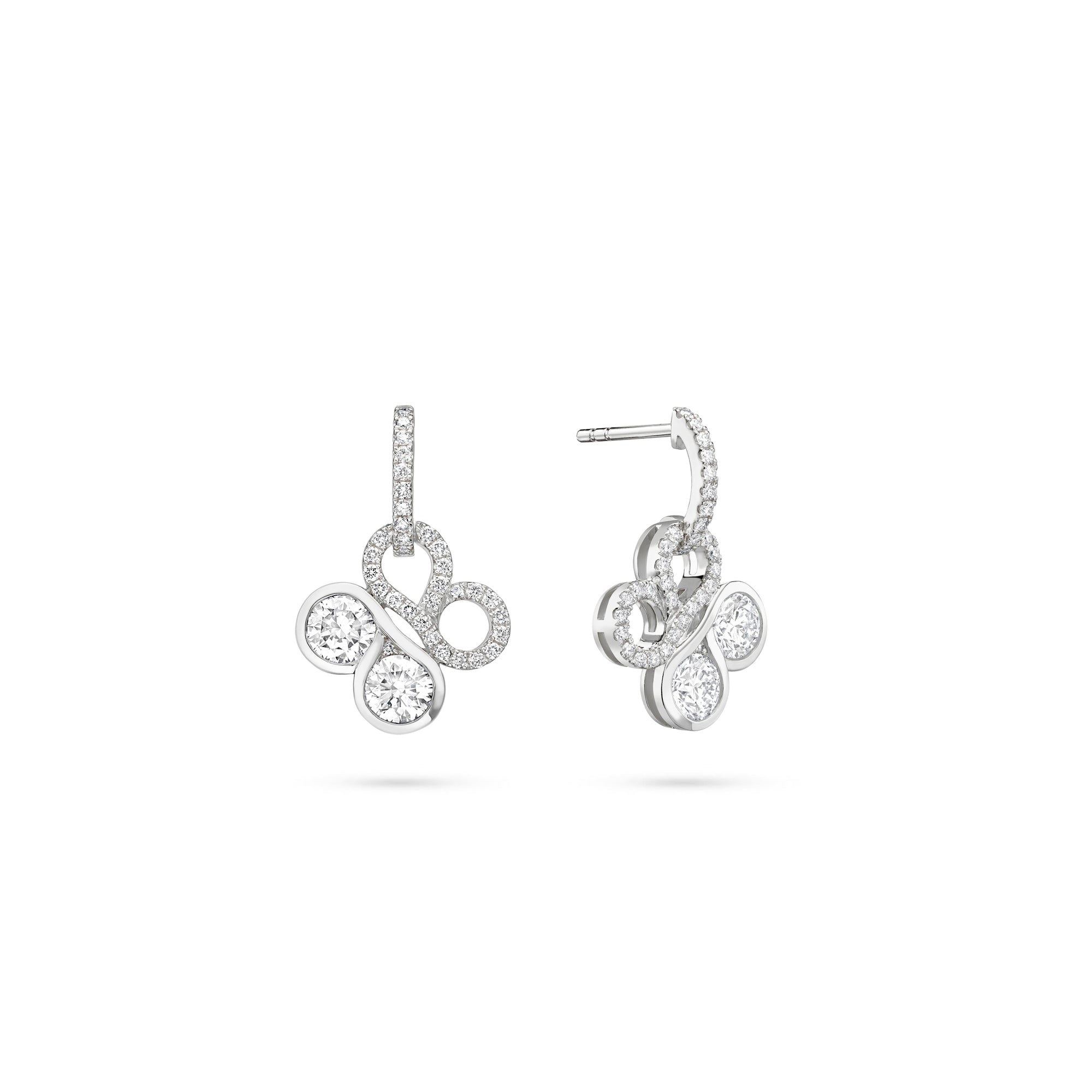 Be Boodles Large White Gold Diamond Earrings
