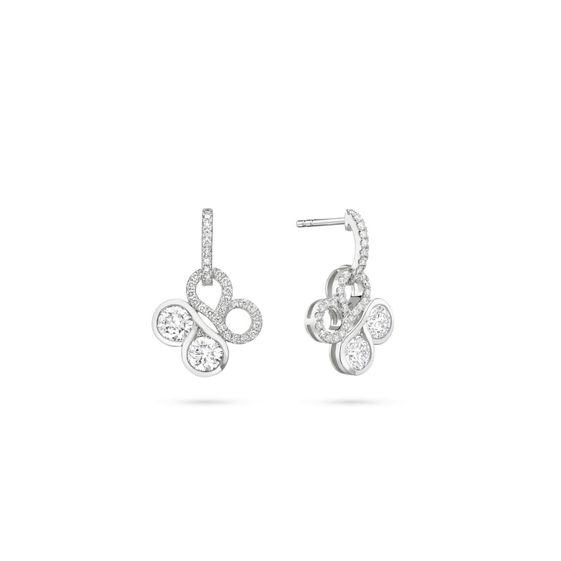 Be Boodles Large White Gold Diamond Earrings