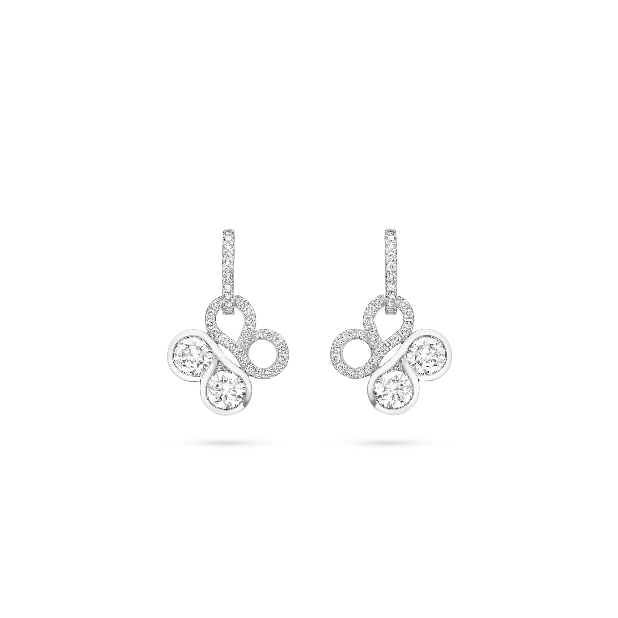 Be Boodles Large White Gold Diamond Earrings