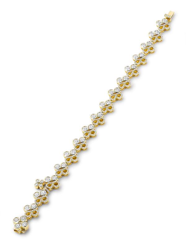 Be Boodles Large Yellow Gold Diamond Bracelet